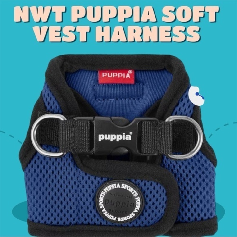 NWT Puppia Soft Vest Dog Harness Royal Blue Size XS
